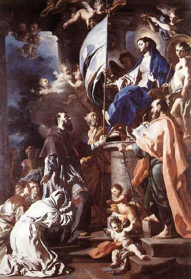 Francesco Solimena St Bonaventura Receiving the Banner of St Sepulchre from the Madonna China oil painting art